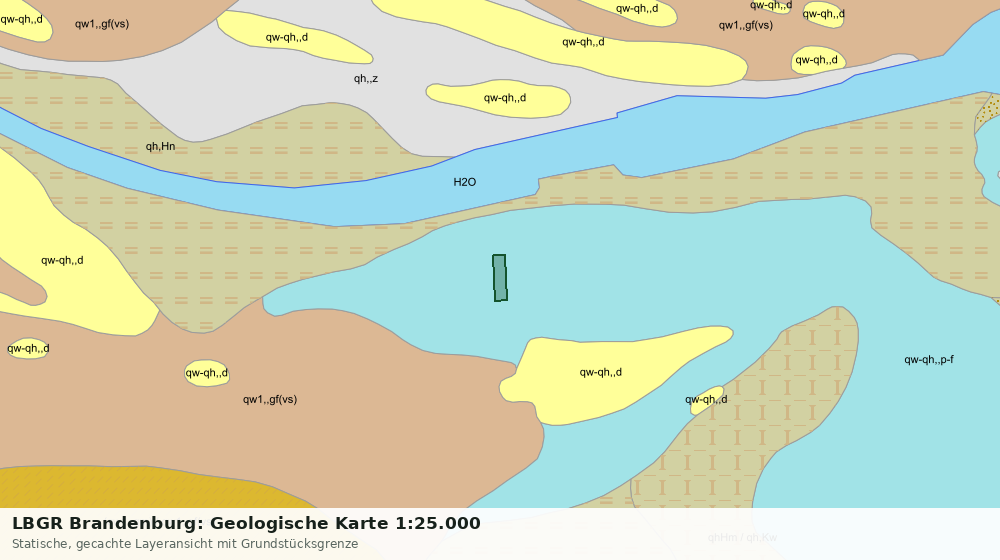 Statische Kartenansicht: LBGR Brandenburg: Geologische Karte 1:25.000