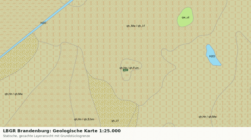Statische Kartenansicht: LBGR Brandenburg: Geologische Karte 1:25.000