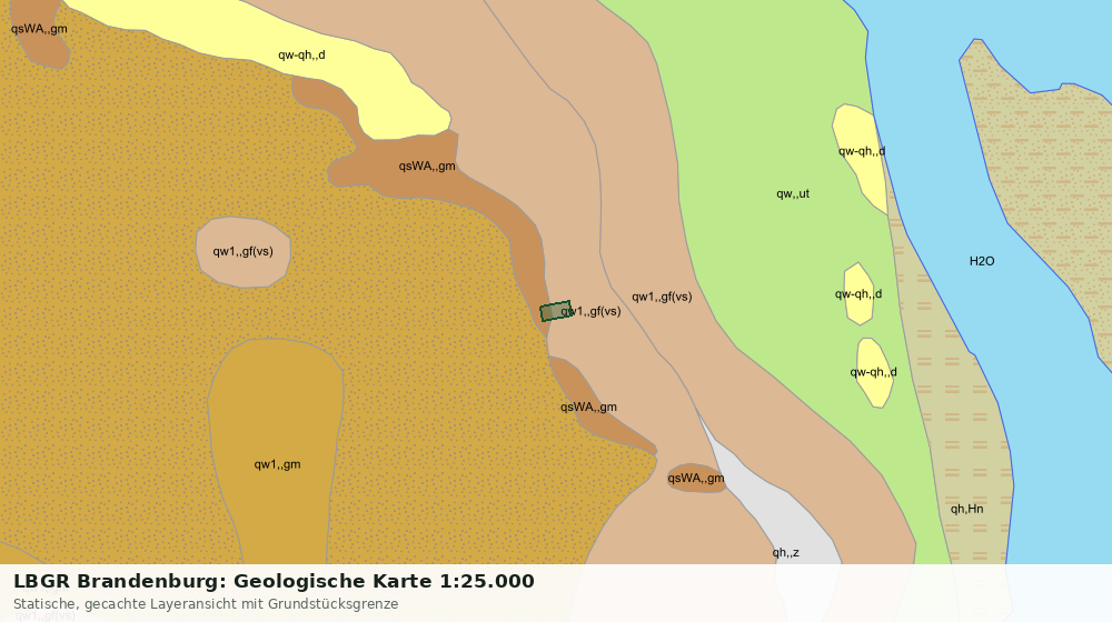 Statische Kartenansicht: LBGR Brandenburg: Geologische Karte 1:25.000