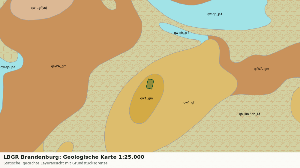 Statische Kartenansicht: LBGR Brandenburg: Geologische Karte 1:25.000