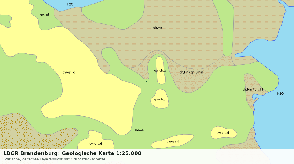 Statische Kartenansicht: LBGR Brandenburg: Geologische Karte 1:25.000