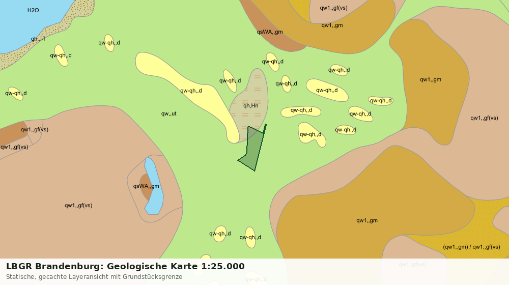 Statische Kartenansicht: LBGR Brandenburg: Geologische Karte 1:25.000