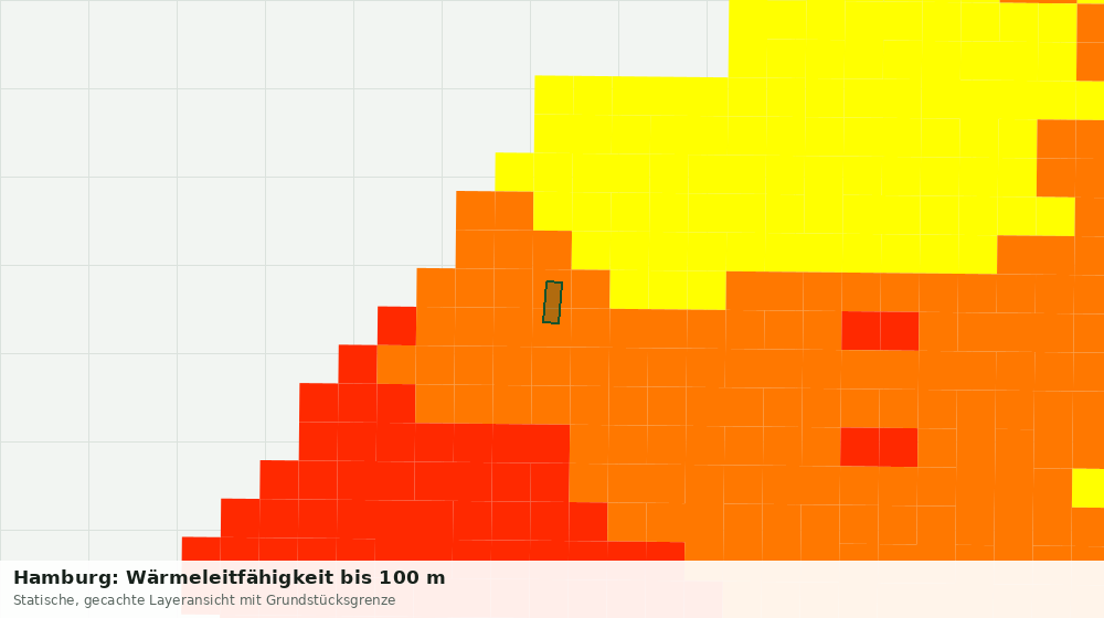 Statische Kartenansicht: Hamburg: Wärmeleitfähigkeit bis 100 m