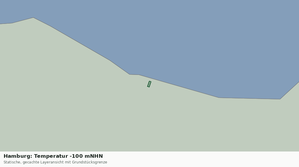 Statische Kartenansicht: Hamburg: Temperatur -100 mNHN