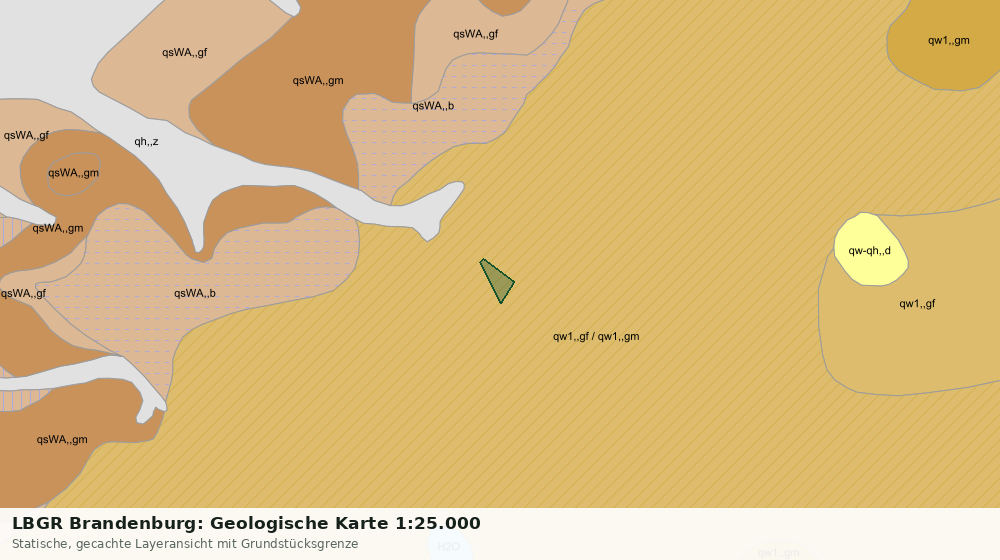 Statische Kartenansicht: LBGR Brandenburg: Geologische Karte 1:25.000