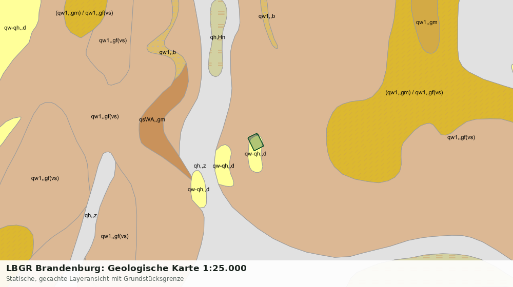 Statische Kartenansicht: LBGR Brandenburg: Geologische Karte 1:25.000