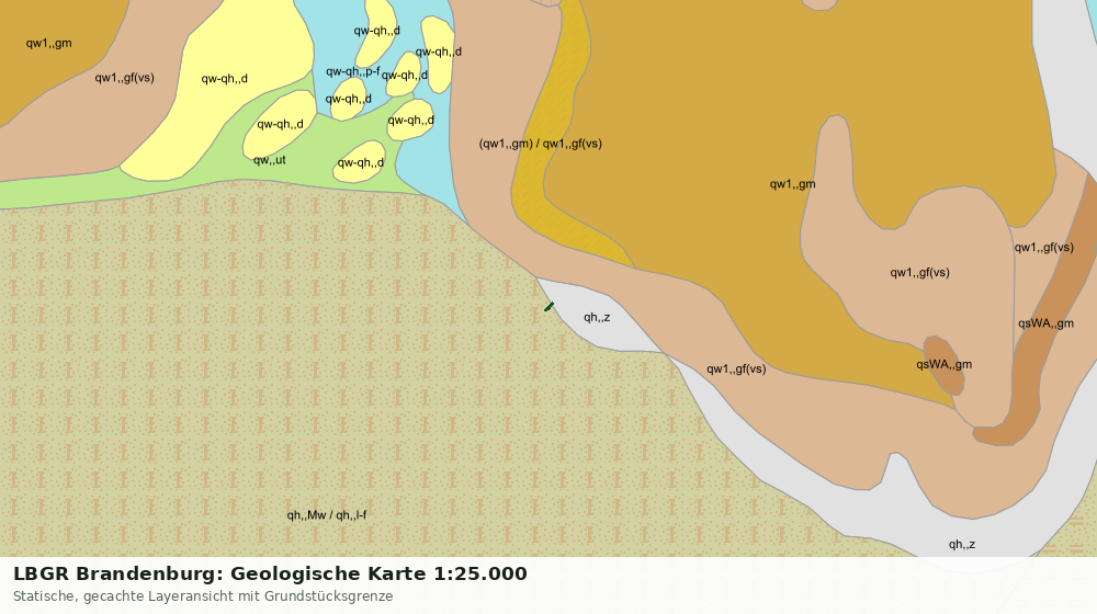 Statische Kartenansicht: LBGR Brandenburg: Geologische Karte 1:25.000