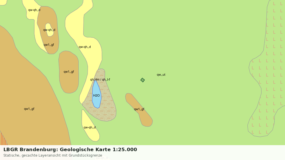 Statische Kartenansicht: LBGR Brandenburg: Geologische Karte 1:25.000