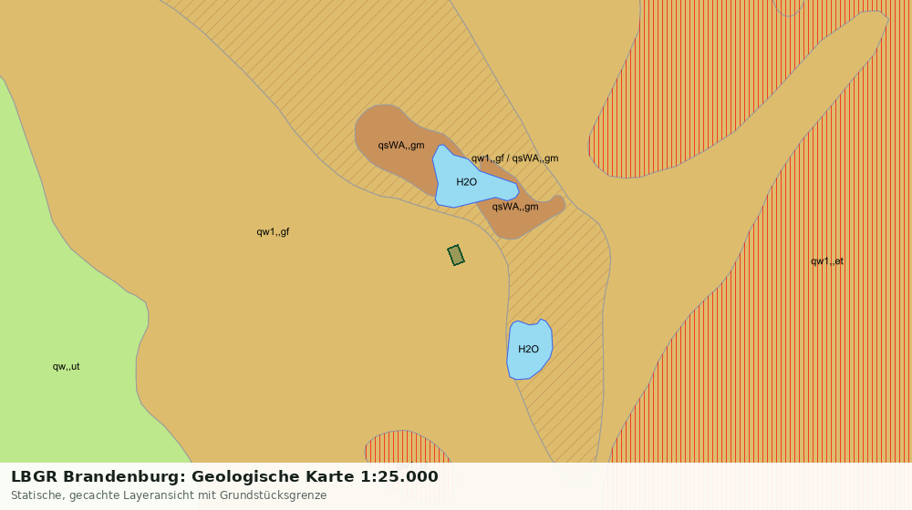 Statische Kartenansicht: LBGR Brandenburg: Geologische Karte 1:25.000