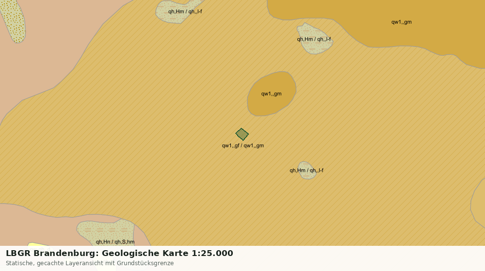 Statische Kartenansicht: LBGR Brandenburg: Geologische Karte 1:25.000