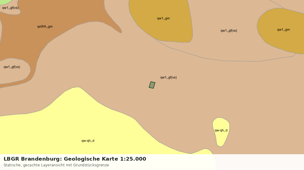 Statische Kartenansicht: LBGR Brandenburg: Geologische Karte 1:25.000