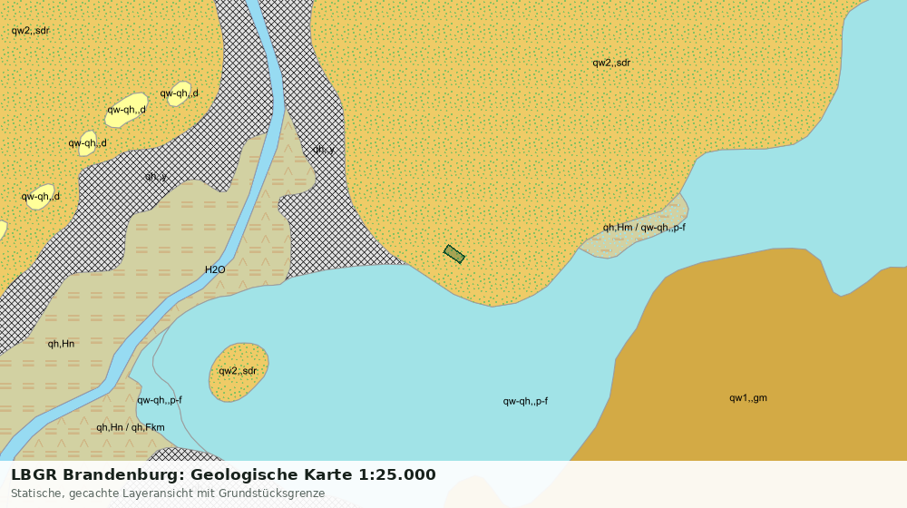 Statische Kartenansicht: LBGR Brandenburg: Geologische Karte 1:25.000