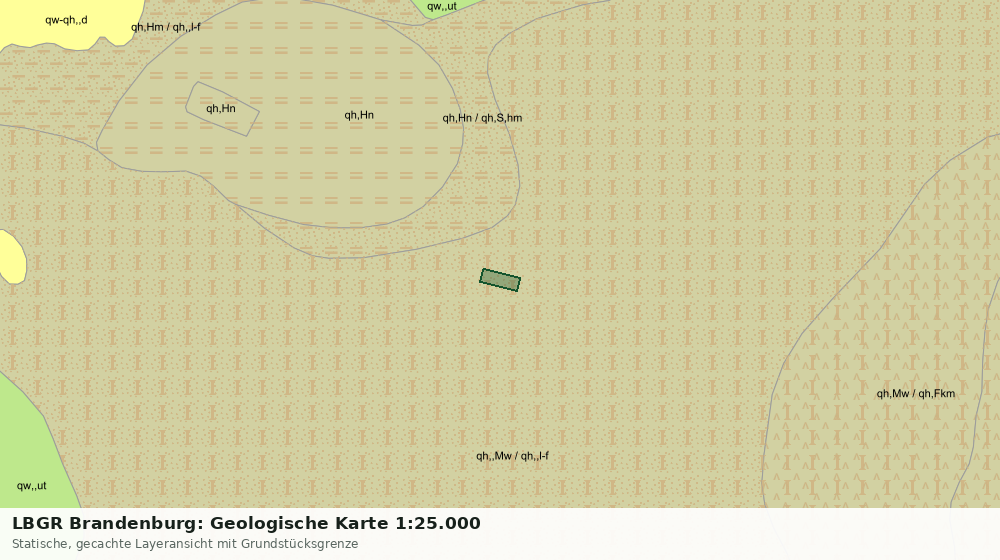Statische Kartenansicht: LBGR Brandenburg: Geologische Karte 1:25.000