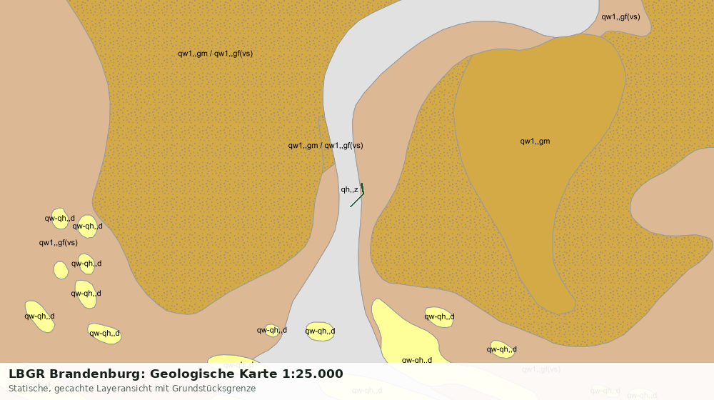 Statische Kartenansicht: LBGR Brandenburg: Geologische Karte 1:25.000