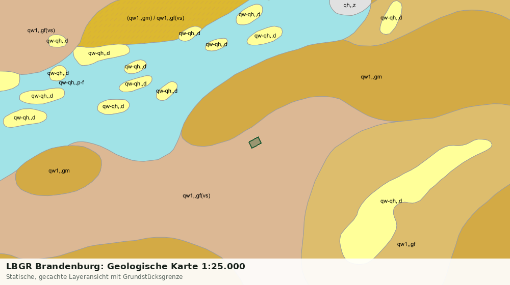 Statische Kartenansicht: LBGR Brandenburg: Geologische Karte 1:25.000