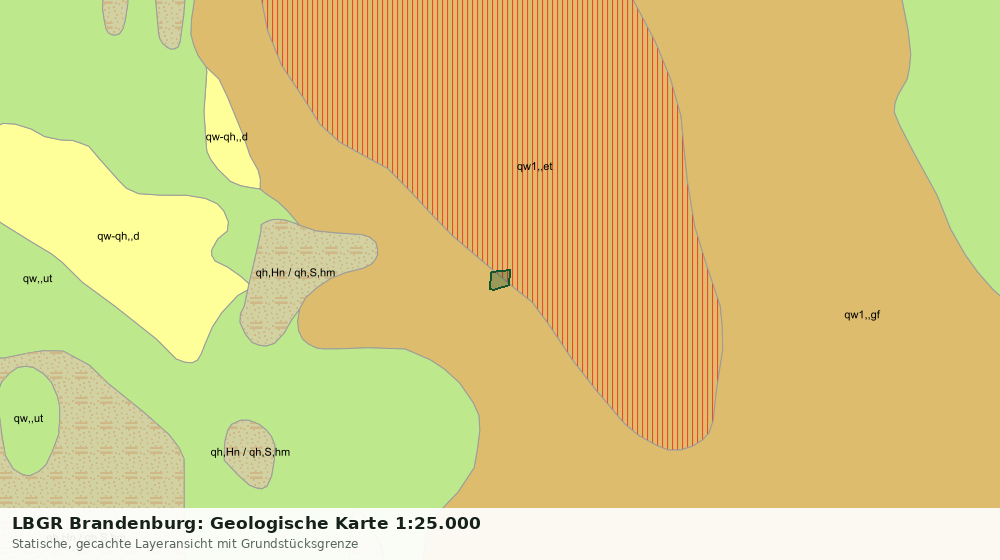 Statische Kartenansicht: LBGR Brandenburg: Geologische Karte 1:25.000