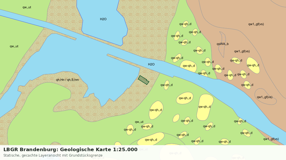 Statische Kartenansicht: LBGR Brandenburg: Geologische Karte 1:25.000