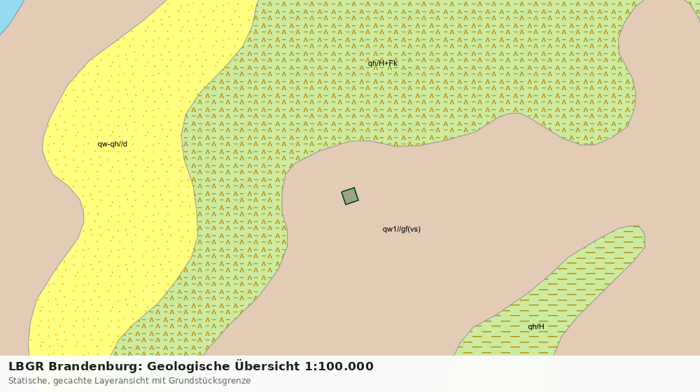 Statische Kartenansicht: LBGR Brandenburg: Geologische Übersicht 1:100.000
