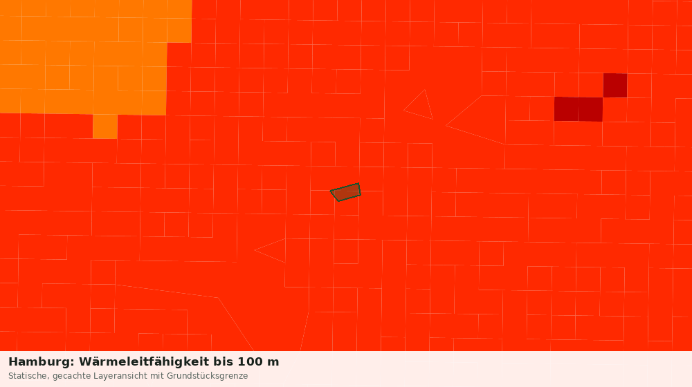 Statische Kartenansicht: Hamburg: Wärmeleitfähigkeit bis 100 m