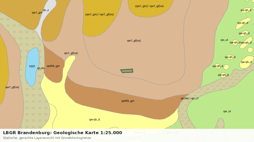 Statische Kartenansicht: LBGR Brandenburg: Geologische Karte 1:25.000
