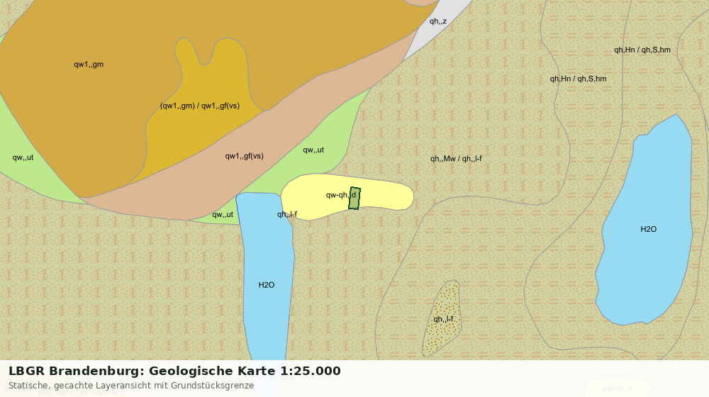 Statische Kartenansicht: LBGR Brandenburg: Geologische Karte 1:25.000