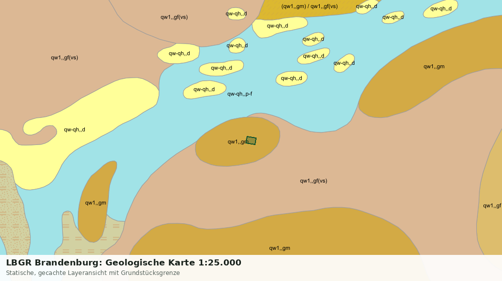 Statische Kartenansicht: LBGR Brandenburg: Geologische Karte 1:25.000