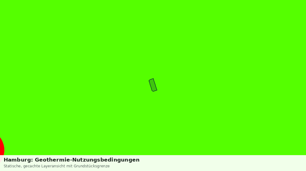 Statische Kartenansicht: Hamburg: Geothermie-Nutzungsbedingungen