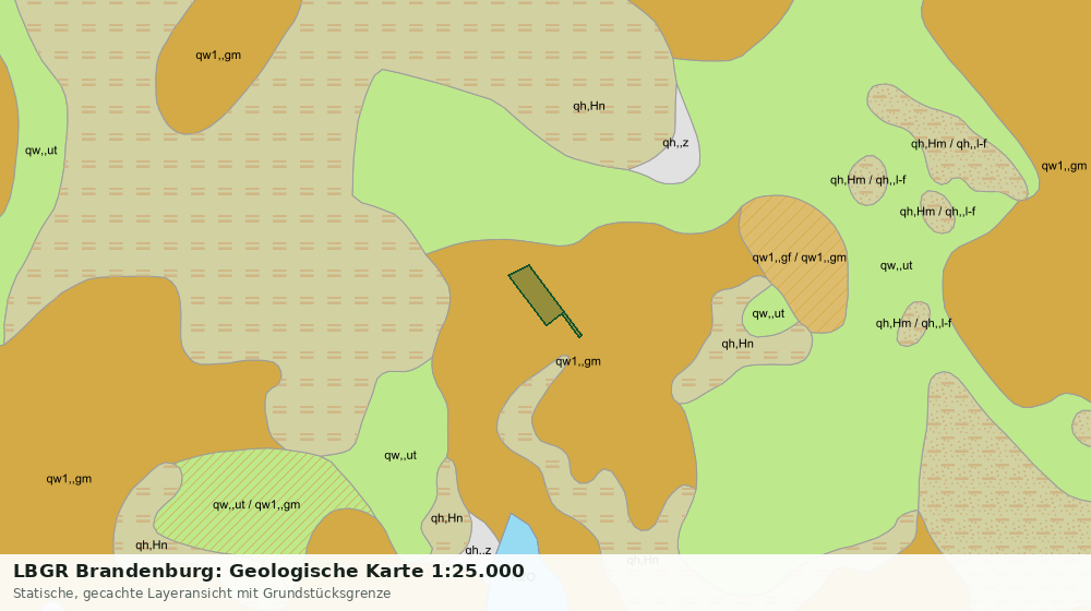 Statische Kartenansicht: LBGR Brandenburg: Geologische Karte 1:25.000