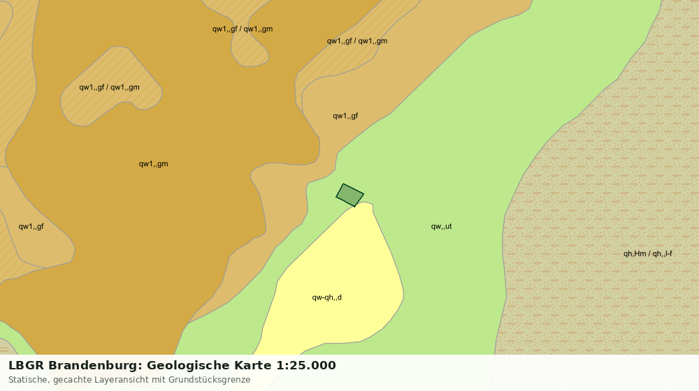 Statische Kartenansicht: LBGR Brandenburg: Geologische Karte 1:25.000