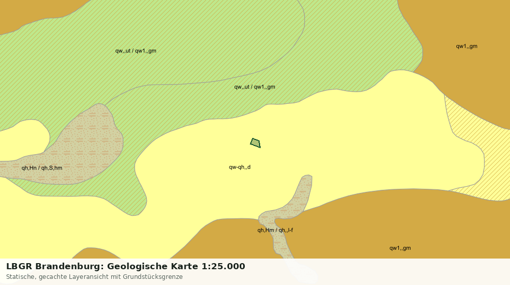 Statische Kartenansicht: LBGR Brandenburg: Geologische Karte 1:25.000