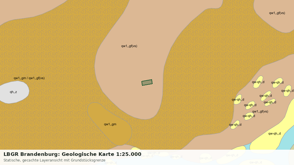 Statische Kartenansicht: LBGR Brandenburg: Geologische Karte 1:25.000