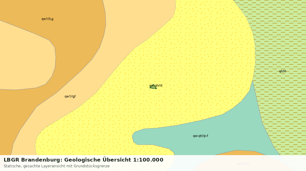 Statische Kartenansicht: LBGR Brandenburg: Geologische Übersicht 1:100.000