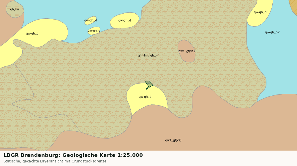 Statische Kartenansicht: LBGR Brandenburg: Geologische Karte 1:25.000