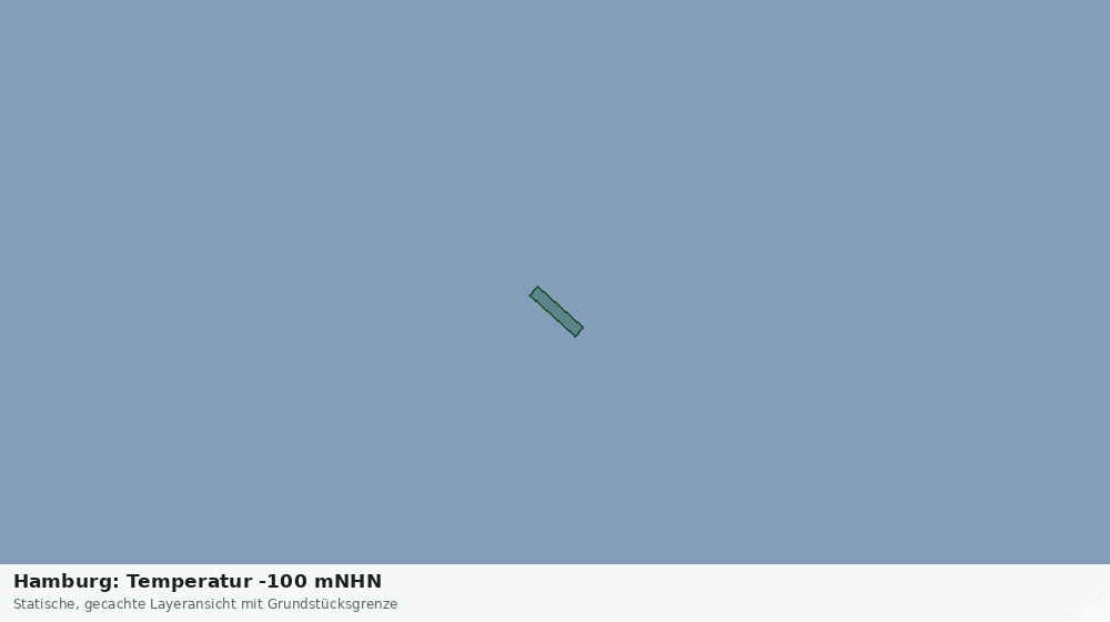 Statische Kartenansicht: Hamburg: Temperatur -100 mNHN