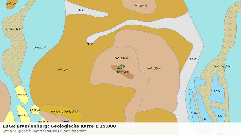 Statische Kartenansicht: LBGR Brandenburg: Geologische Karte 1:25.000