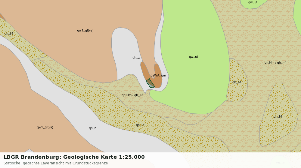 Statische Kartenansicht: LBGR Brandenburg: Geologische Karte 1:25.000