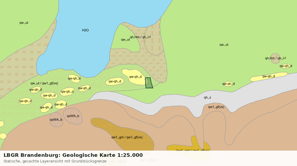 Statische Kartenansicht: LBGR Brandenburg: Geologische Karte 1:25.000