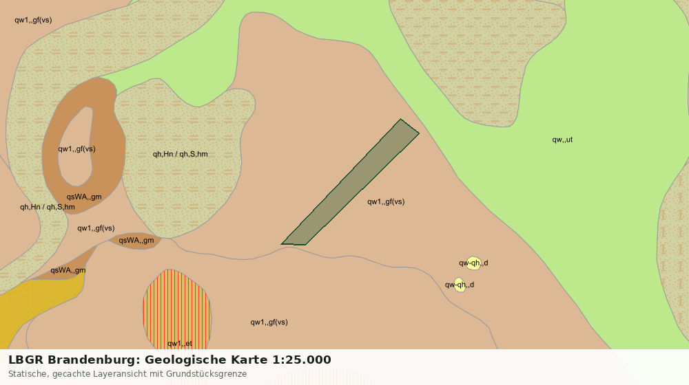 Statische Kartenansicht: LBGR Brandenburg: Geologische Karte 1:25.000