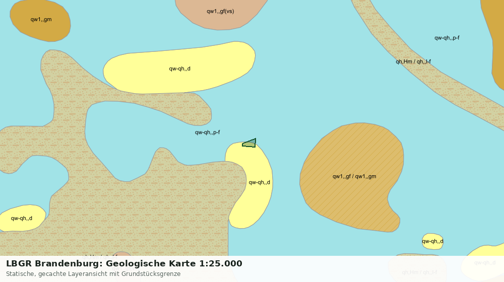 Statische Kartenansicht: LBGR Brandenburg: Geologische Karte 1:25.000