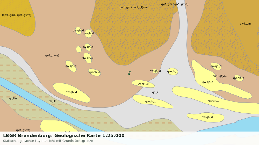 Statische Kartenansicht: LBGR Brandenburg: Geologische Karte 1:25.000