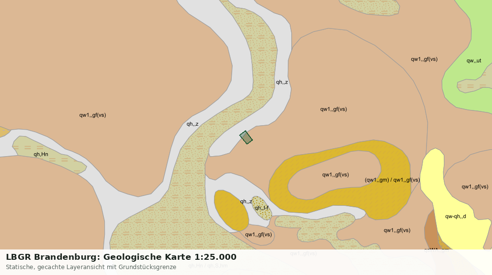Statische Kartenansicht: LBGR Brandenburg: Geologische Karte 1:25.000