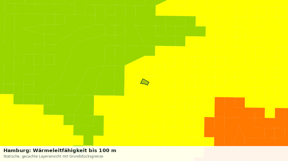 Statische Kartenansicht: Hamburg: Wärmeleitfähigkeit bis 100 m