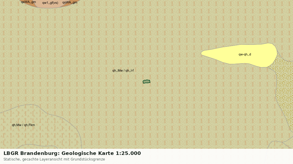 Statische Kartenansicht: LBGR Brandenburg: Geologische Karte 1:25.000