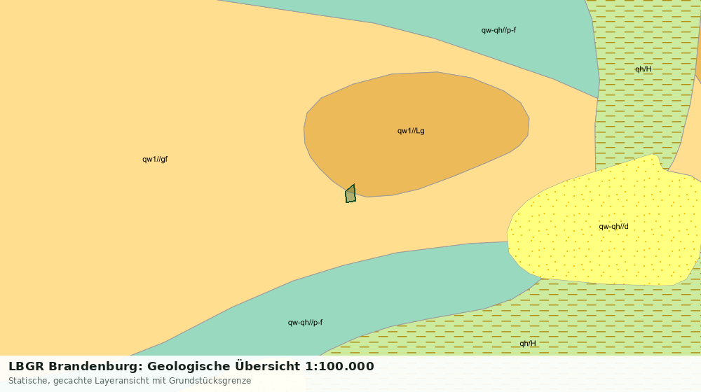 Statische Kartenansicht: LBGR Brandenburg: Geologische Übersicht 1:100.000