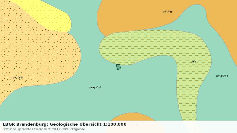 Statische Kartenansicht: LBGR Brandenburg: Geologische Übersicht 1:100.000