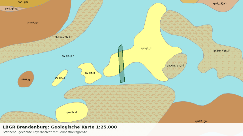 Statische Kartenansicht: LBGR Brandenburg: Geologische Karte 1:25.000