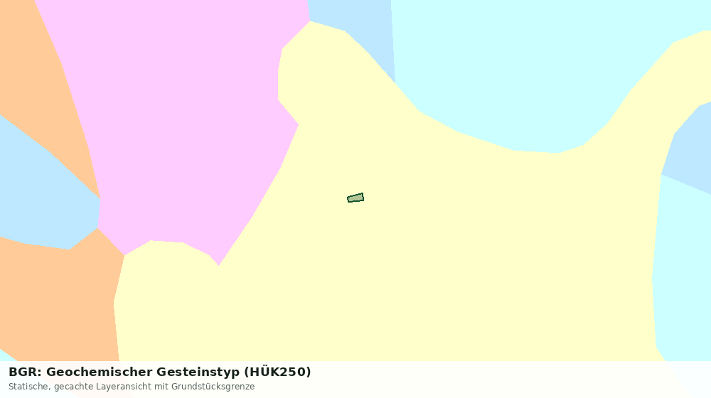 Statische Kartenansicht: BGR: Geochemischer Gesteinstyp (HÜK250)