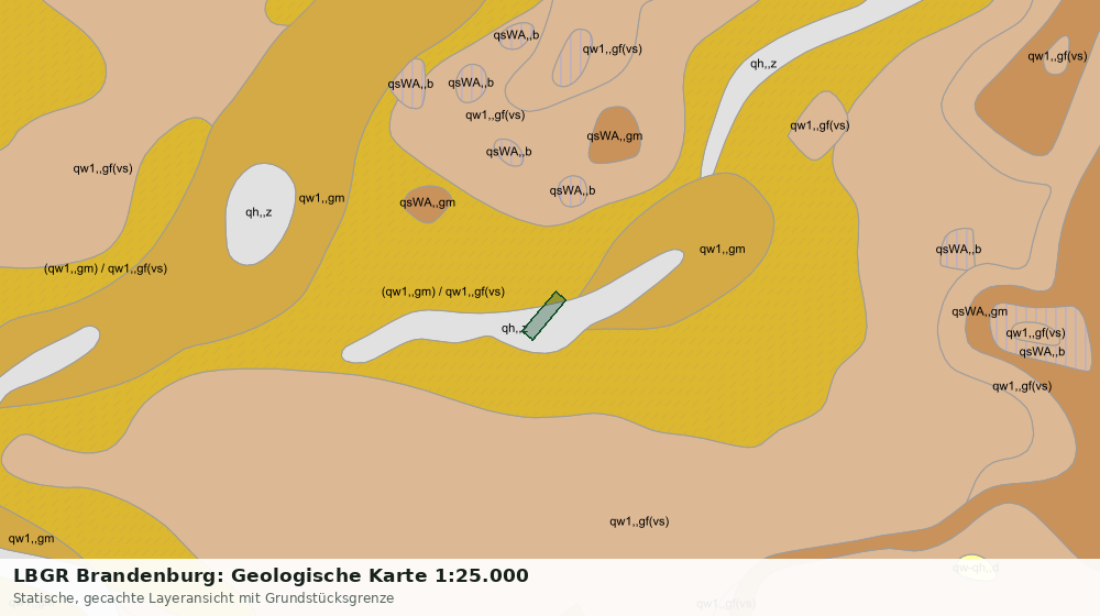 Statische Kartenansicht: LBGR Brandenburg: Geologische Karte 1:25.000