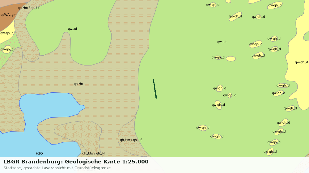 Statische Kartenansicht: LBGR Brandenburg: Geologische Karte 1:25.000