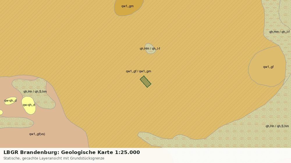 Statische Kartenansicht: LBGR Brandenburg: Geologische Karte 1:25.000